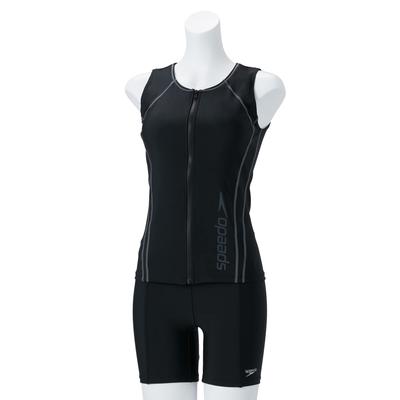 Speedo Separates V Swimsuit SFW22315V Gray L Women's Black/Charcoal