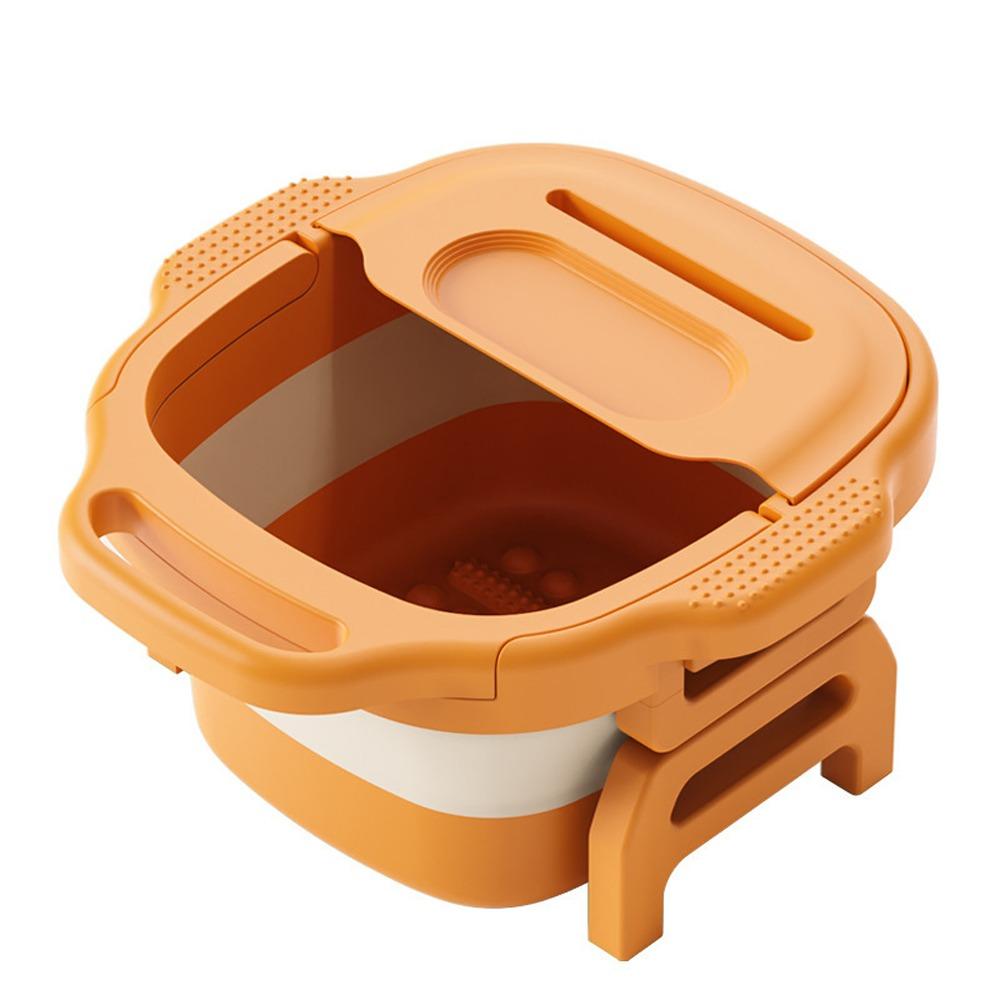 

Массажные ролики для ног Складная ванночка для ног Утолщенная ванночка для замачивания ног Складная ванночка для ног Уход за ногами оранжевый