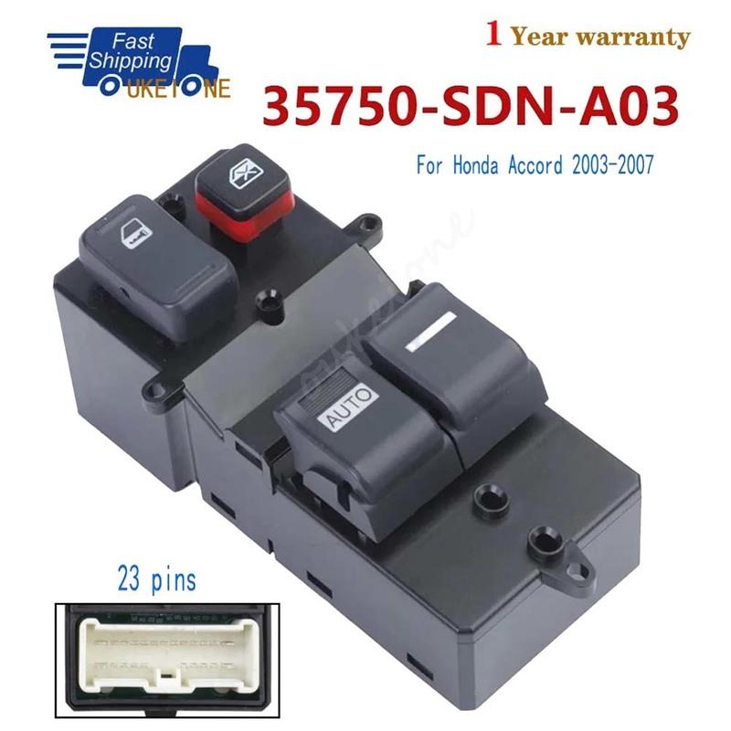 

35750-SDN-A03 For 2003 2004 2005 2006 2007 Honda Accord Front Left Electric Power Window Switch lifter Control regulator Button