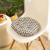 Ergonomisches Steißbein-Schmerzlinderungs-Kissen, Boho Runder Baumwoll-Leinen Stuhl-Kissen, 16"x16" Geknöpftes Weiches Atmungsaktives Polster Polster für Esszimmer, Küche, Büro