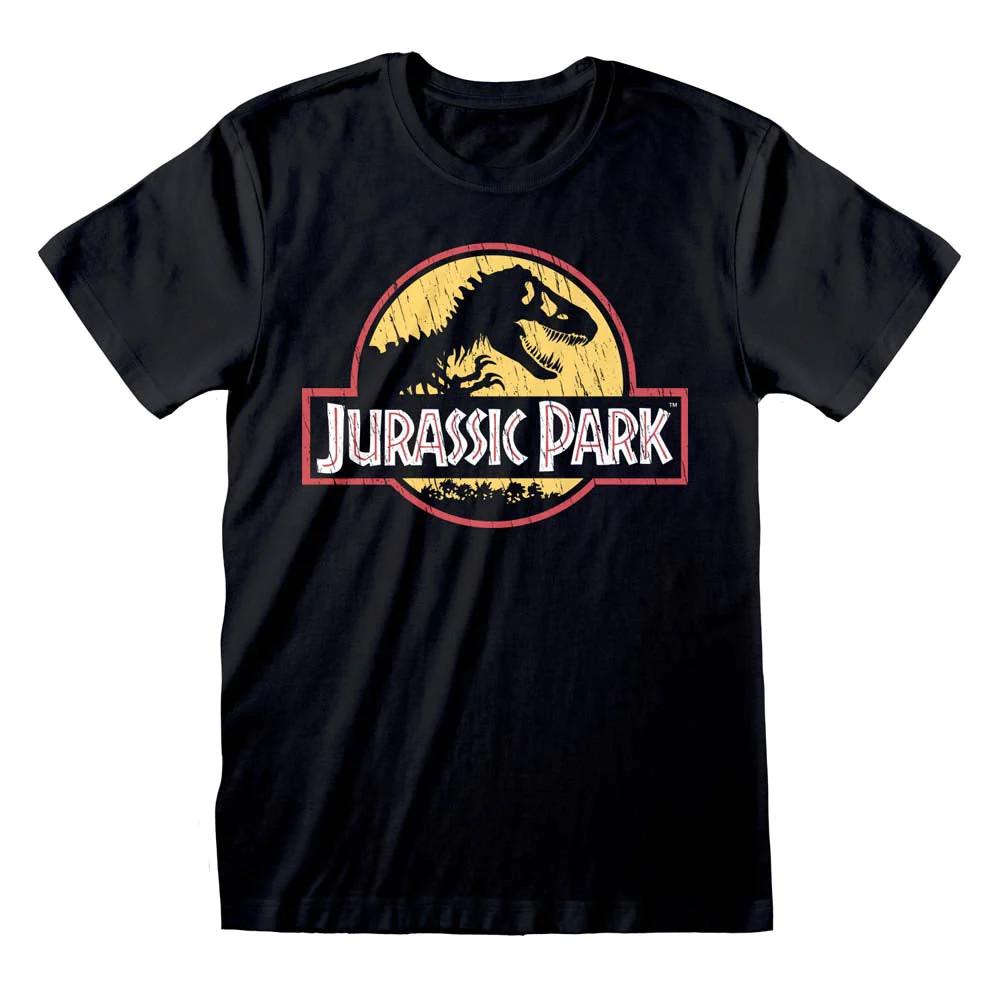 Jurassic Park Original Logo Distressed T-Shirt XXL