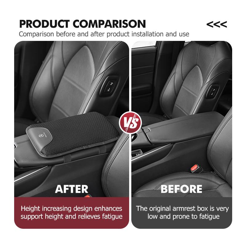 CRS1 Car Armrest Cushion Center Console Protection Anti Scratch Pad For Mercedes Benz C180 C300 W124 W176 W177 C200 C260 GLC CLE CLA