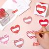 60Counts Valentines Day Heart Sticker 2x2.3Inch Self Adhesive Wrapping Labels for Packaging Box Sealing Wedding Supplies
