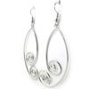 Les Trésors De Lily [N0221] - Silver 'Choreography' Designer Loops (geometric)