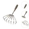 Shape Stainless Steel Tool Easy Use Handheld Seafood Shell Remover for Collecting Leaf