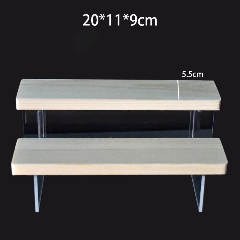 

Acrylic Display Riser Shelf Organizer Storage Wood Holder Stand for Nail Polish,Figures,Essential Oil,Perfume,Cupcake,Cosmetic