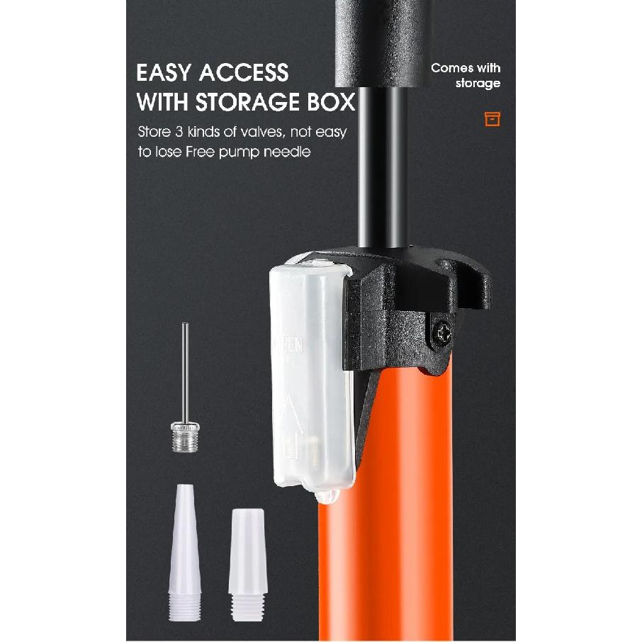 WEST BIKING 160PSI High Pressure Pump Schrader Presta MTB Bicycle Floor Pump Cycling Air Pump Tire Ball Motorcycle Car Inflator