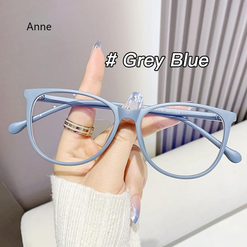 Korean Fashion Anti Blue Light Glasses Square Gradient Blue Frame Vintage Men Women Simple Design Eye Protection Eyewear