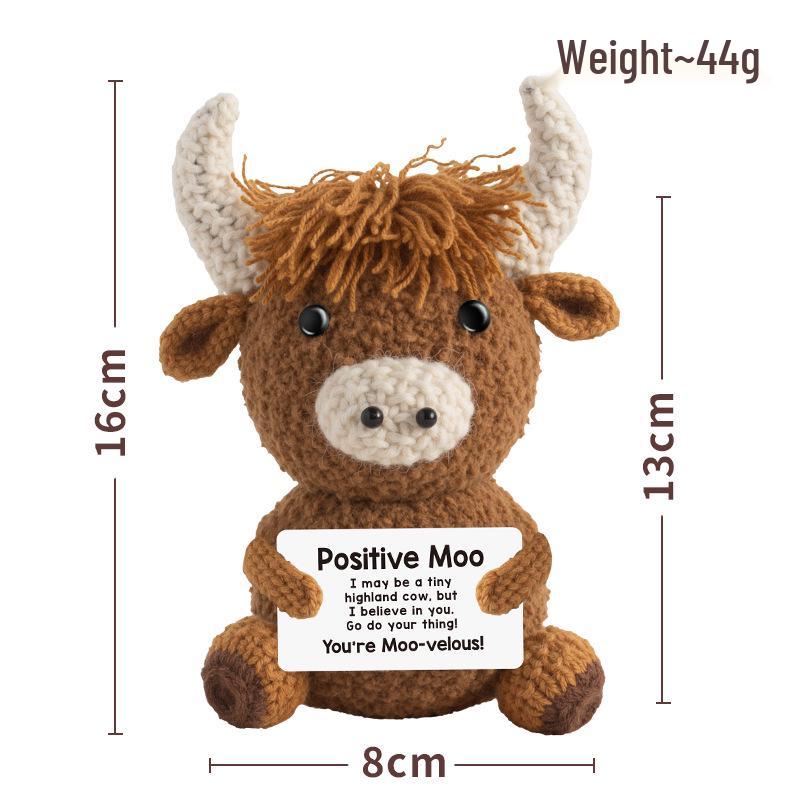 Cross-border Positive Energy Potato Crochet Doll: Humorous Yarn-Knitted Bonsai Ornament and Gift Card