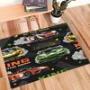 Kings of Roads Kolorowe samochody wyścigowe Drukuj dywan antypoślizgowy do salonu sypialni nadający się do prania w pralce prostokątna mata podłogowa