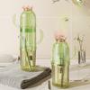 Cactus Mouthwash Cup Three-piece Set for Couples and Children Stackable Mouthwash Cups