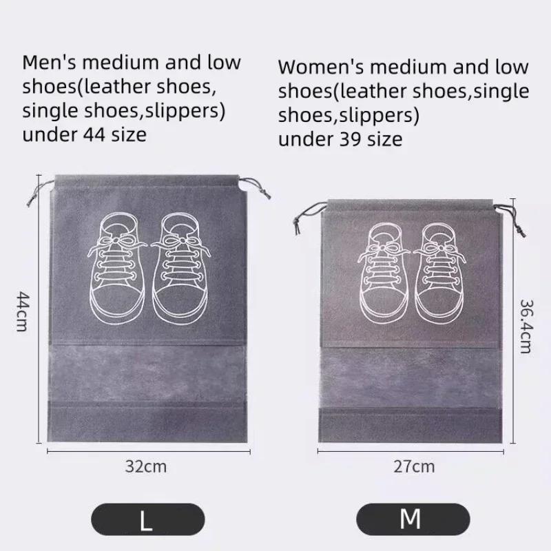 Borse Organizer Porta Scarpe Riutilizzabili in Tessuto Non Tessuto da Viaggio Portatili per Armadio con Tasca Impermeabile Borse Appese Trasparenti per Abbigliamento