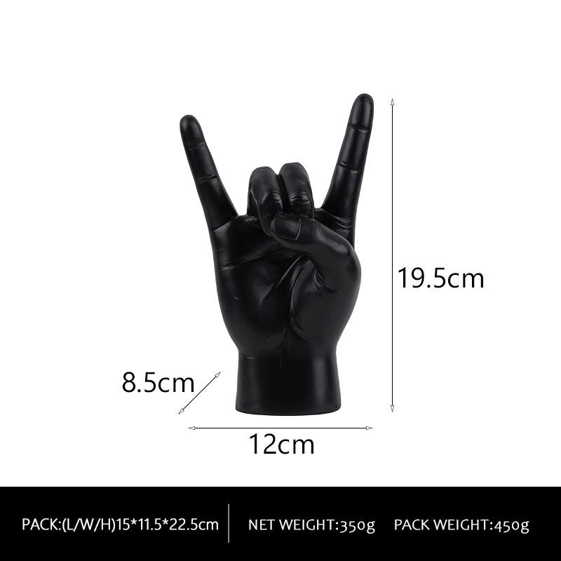 

Cross-Border Rock Band Gesture Resin Ornament for Tabletop or Office Decor