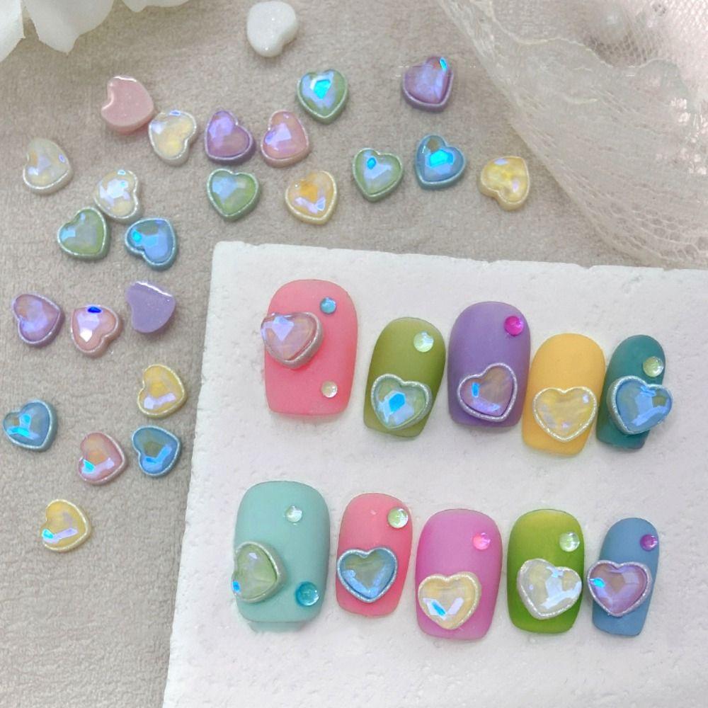 

10 Pcs/bag Lovely Candy Love Nail Drill Shining Nail Art Accessory Summer style 6