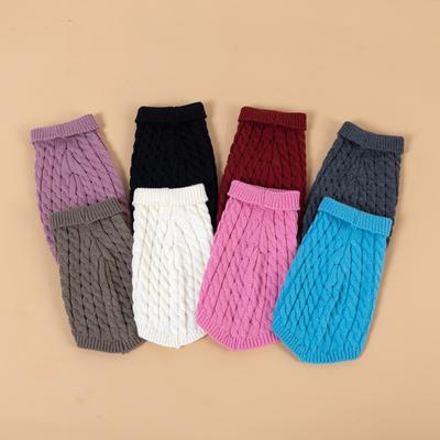 New Autumn and Winter Pet Clothing, Teddy Bear Cat Clothes Knitted Sweater Cross-border Casual Warmth, Dog Clothes