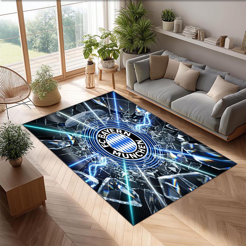 Bayern Munich Printed Flannel Area Rug Non Slip Soft Polyester Floor Carpet Indoor Decor Mat for Bedroom Living Room Sofa Game Room Home Decoration