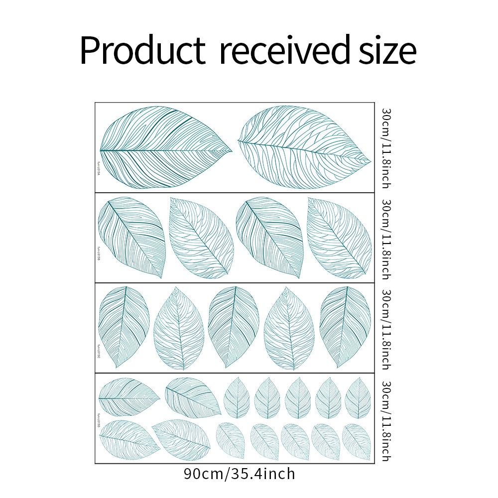

Fun-L015 Маленький свежий лист спальня гостиная фон стена украшение декоративная наклейка на стену наклейка своими руками 30*90CM*4PCS/fun-L015