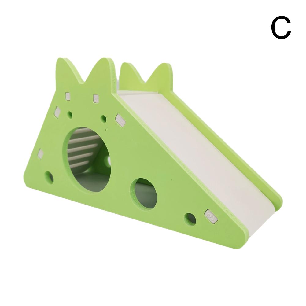 

Funny Hamster Slide Toy Guinea Pig Assembled Slide Toys Chinchillas Hamster House Cage Breathable Hamster Accessories зелёный