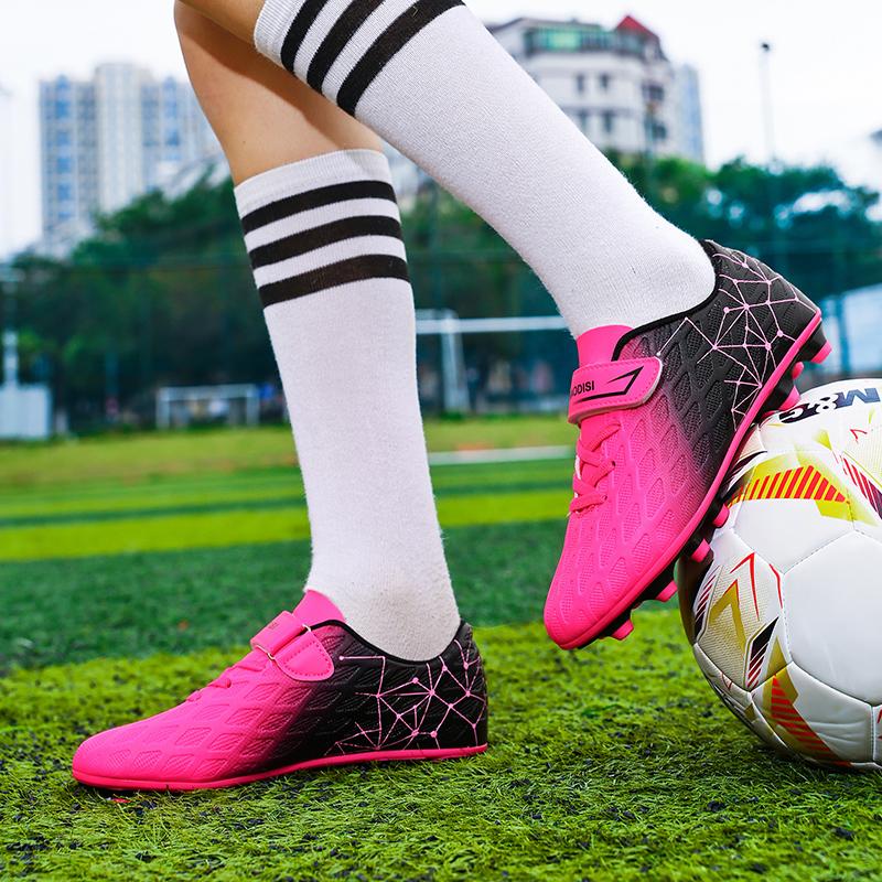 28-39 Crampons Football Garçons Caoutchouc Picots Semelle Souple Enfant Professionnel Gazon Artificiel Entraînement Crampons Football Filles