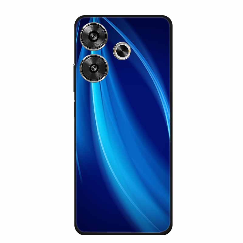6.79" For Poco M6 4G Case POCOM6 Phone Cover Black Silicone Soft Back Cover Case For Xiaomi Poco M6 4G Case M 6 Protective Coque