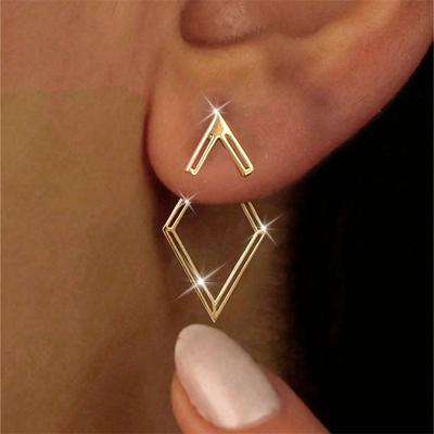 Minimalist European And American Style Hollowed Out Geometric Earrings For Women