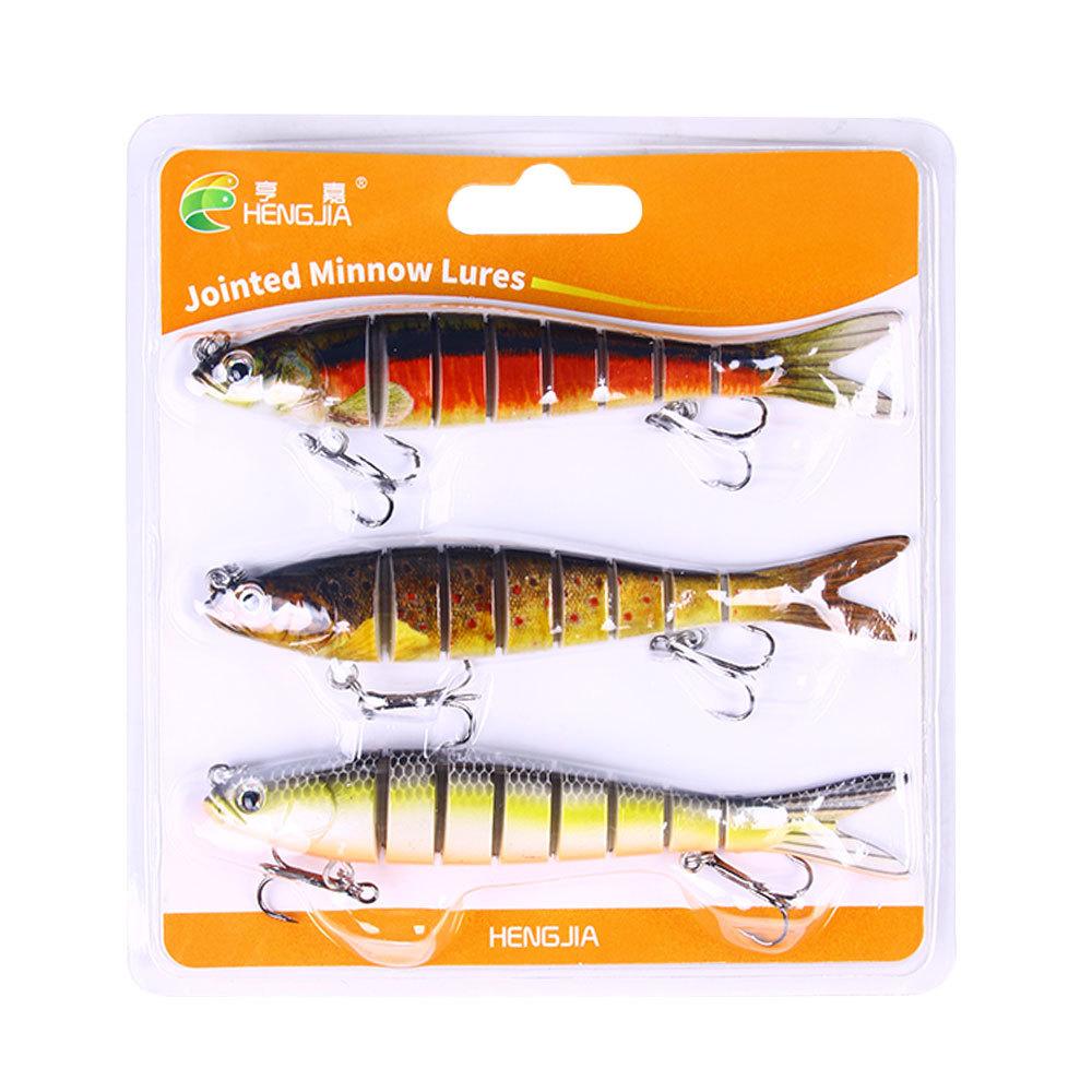 

Bionic Fake Bait Multi-section Lure Bait27g13.7cmFreshwater and Saltwater Universal Bass and Red Snapper Special Hard Bait Lure 3PCS