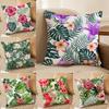 Tropical Leaves Series Cushion Cover Soft Plush DoubleSided Printed Sofa Pillow Cushion Cover  AllSeason Durable Decor Gift