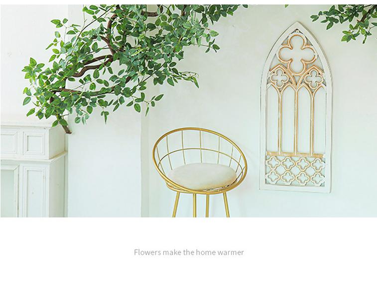 Luxurious Staircase Decor: Bionic Green Rose Vines & Leaves