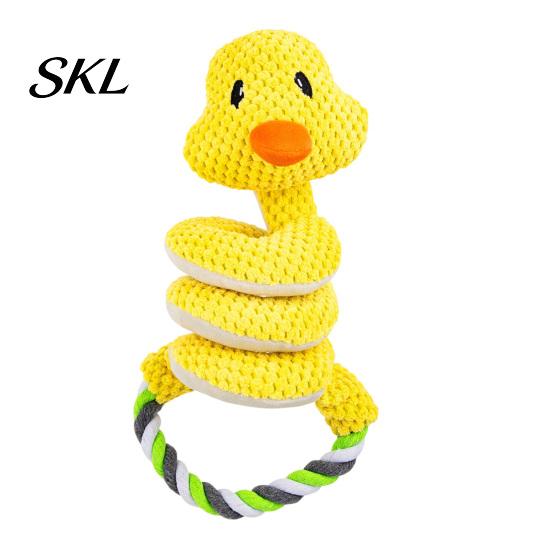 Boredom Buster Pet Supplies Plush Crinkle Dog Toy, Tug of War Interactive Toy with Play Toys Rope Loop, Stuffed Animal Chew for Medium Large