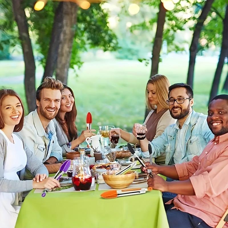 1pc Stainless Steel Cooking Tongs with Silicone Head Small Tongs, for Serving, Grilling, Salad Ice Cubes,Ideal Choice for Home Kitchen