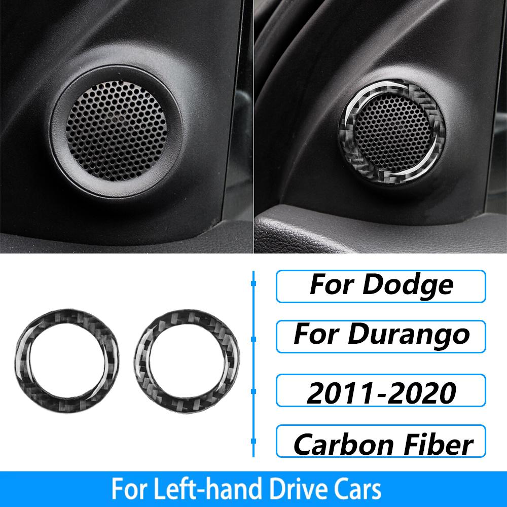 For Dodge Durango 2011-2020 Carbon Fiber Center Console Gear Shift Air Outlet AC CD Window Lift Trim Set Car Accessories Sticker