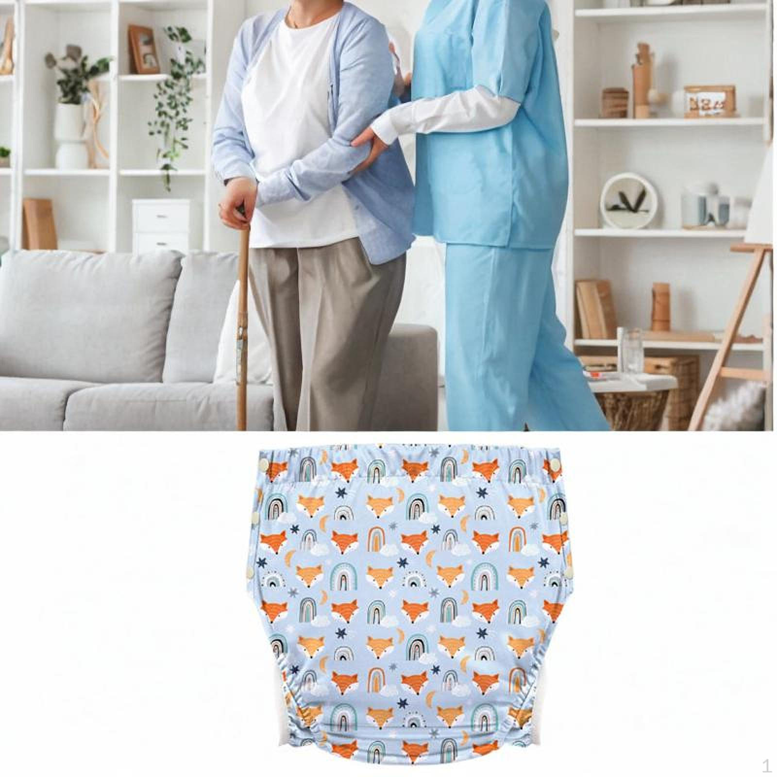 

Взрослые тканевые подгузники, моющиеся, подгузники, карманы для недержания, трусы против протекания для мужчин Fox XL