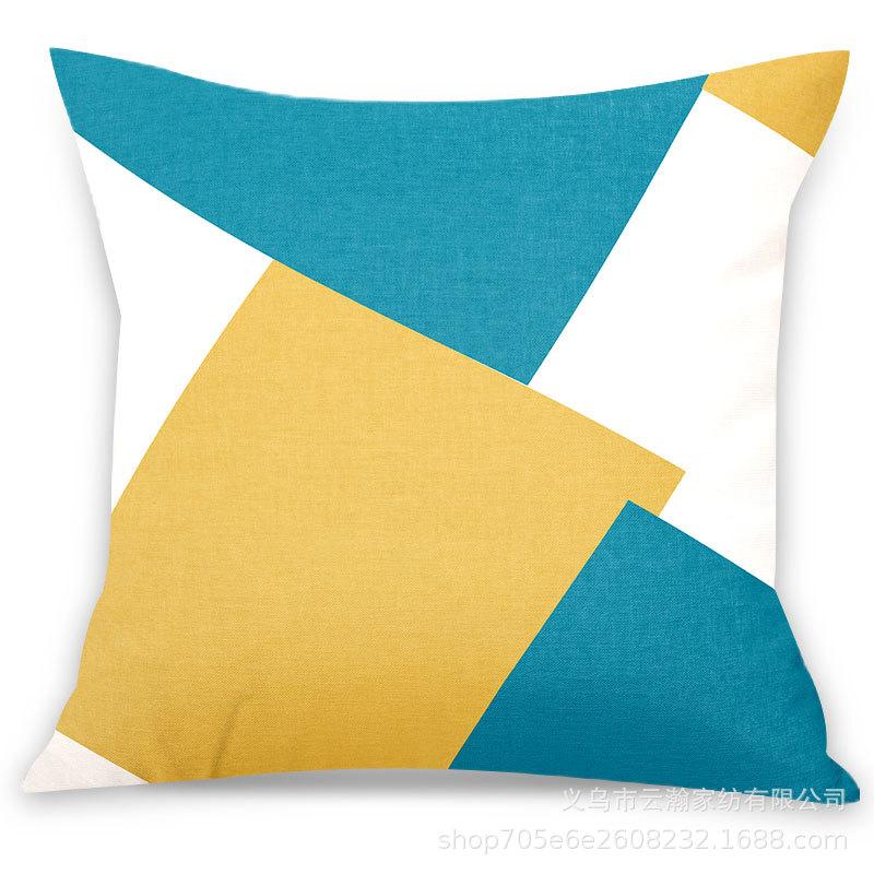 Pink Ins Fresh Plush Printed Pillow Case Creative Nordic Sofa Pillow Design Waist