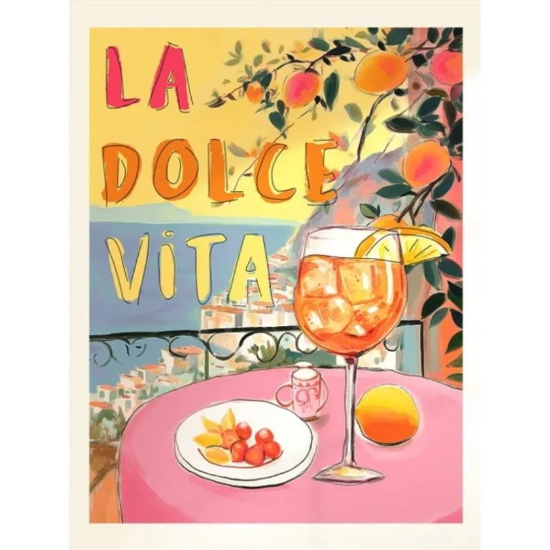 La Dolce Vita Wandposter Druck Für Schlafzimmer Wohnzimmer Heimdekoration Italien Küstenlandschaft Leinwandbild Zitrone Orange Wandkunst