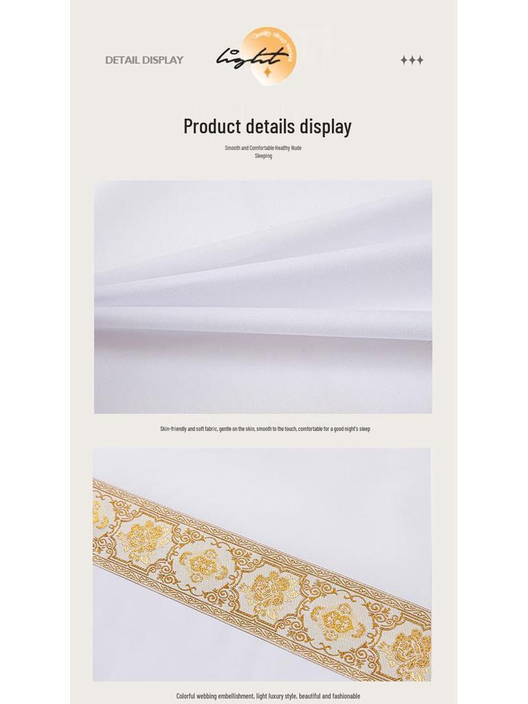 Pure White 3-Piece Hotel Linen Set: Thick Bed Sheet & Duvet Cover for Homestay