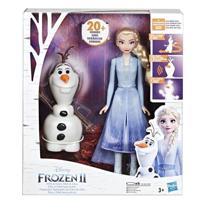 Disney la reine des neiges 2 - poupée princesse disney elsa et olaf intéractifs