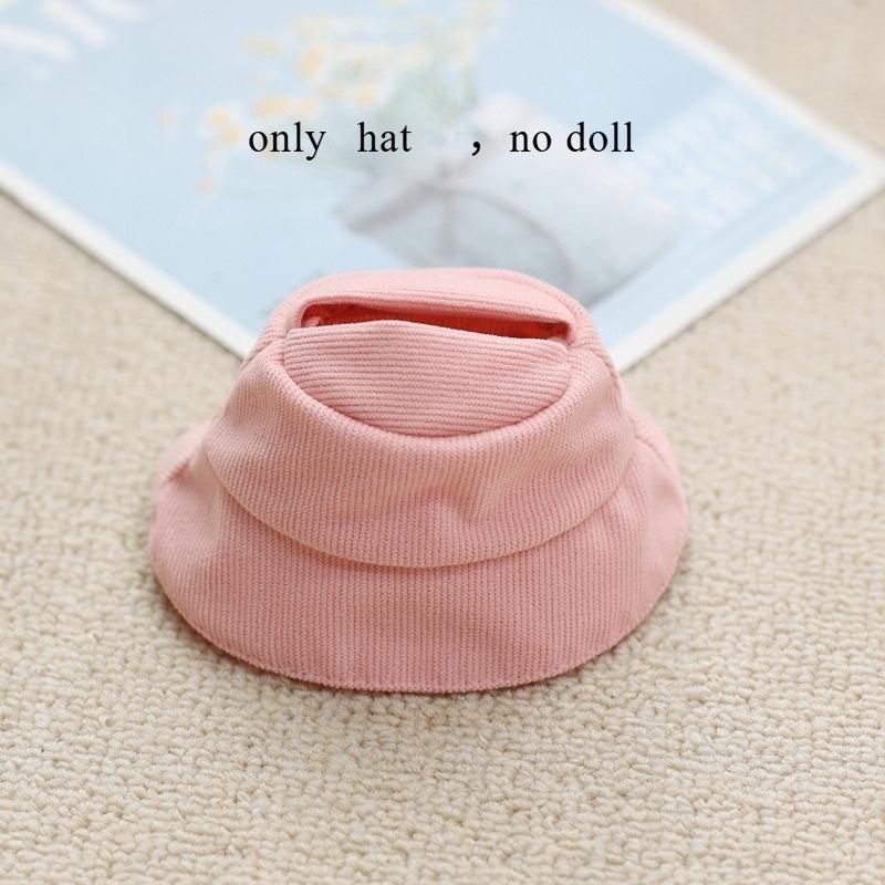 Cute Fishing Hat for 17cm Labubu Plush Dolls Clothes Chill Play Mini Charm Kawaii Vinyl Face Doll  Accessories Kpop Doll Hat