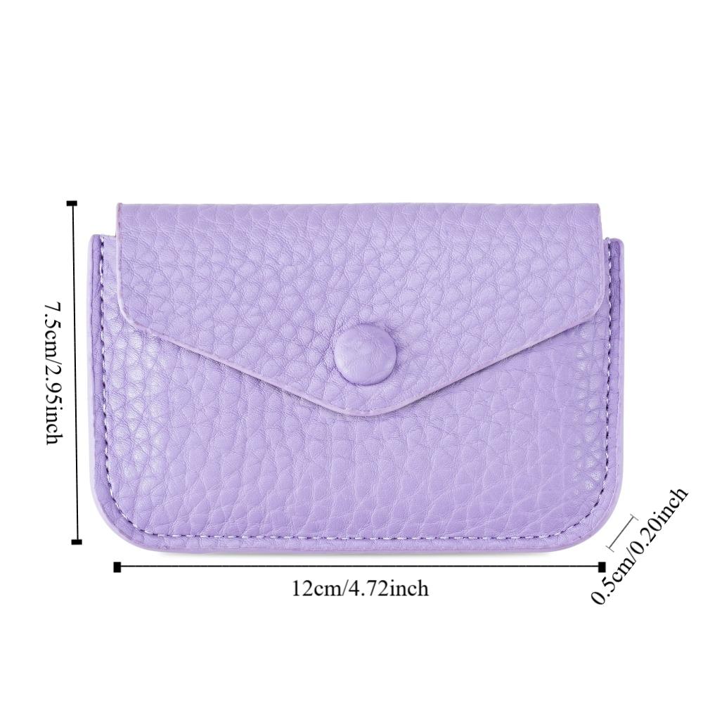 Card Bag Lichee Pattern Wallets Korean Style Envelope Change Bag Fashion Short Clutch Bag  Women