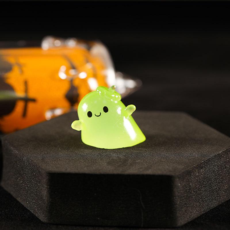 Mini Luminous Halloween Cute Ghost & Pumpkin Resin Figurines