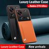 For Nubia Z70 Ultra Case Luxury PU-Leather Protection Back Cover for Nubia Z70 Ultra Shockproof Capa Funda