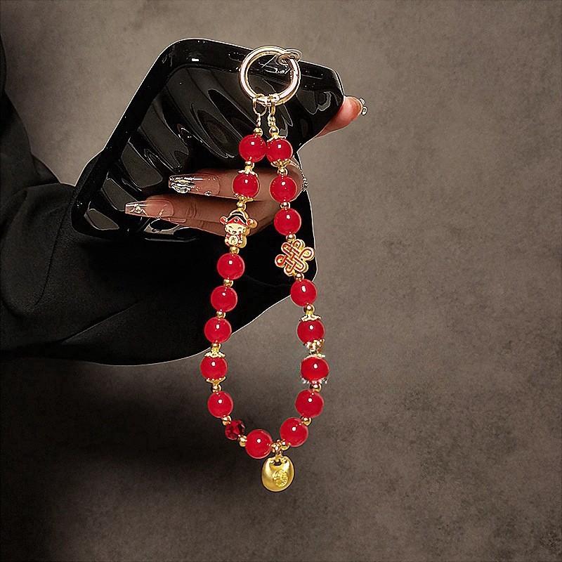 Vintage Style Phone Lanyard With Beaded Pvc Cord For Men And Women