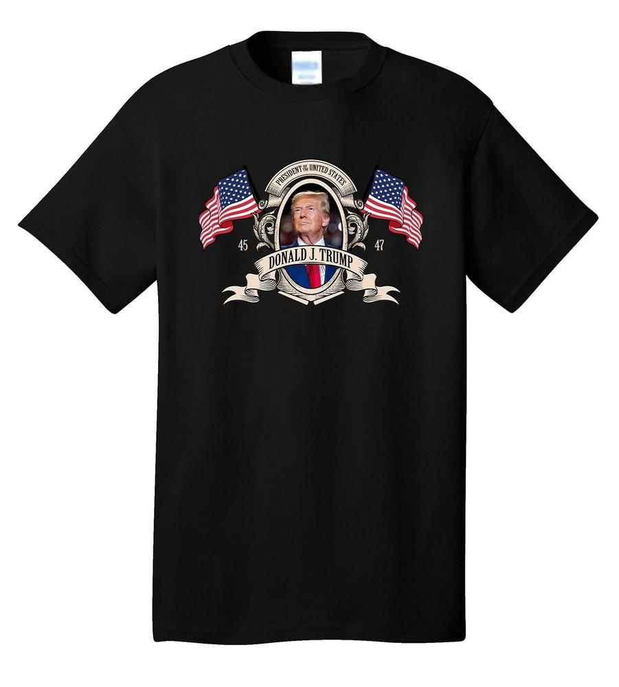 Инаугурация Трампа 45 47 Флаг Президент Выборы 2024 Футболка MAGA Республиканская Унисекс Футболка XL