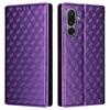 For Samsung Galaxy M36 5G Case Wallet Rhombus Imprinted Leather Phone Cover