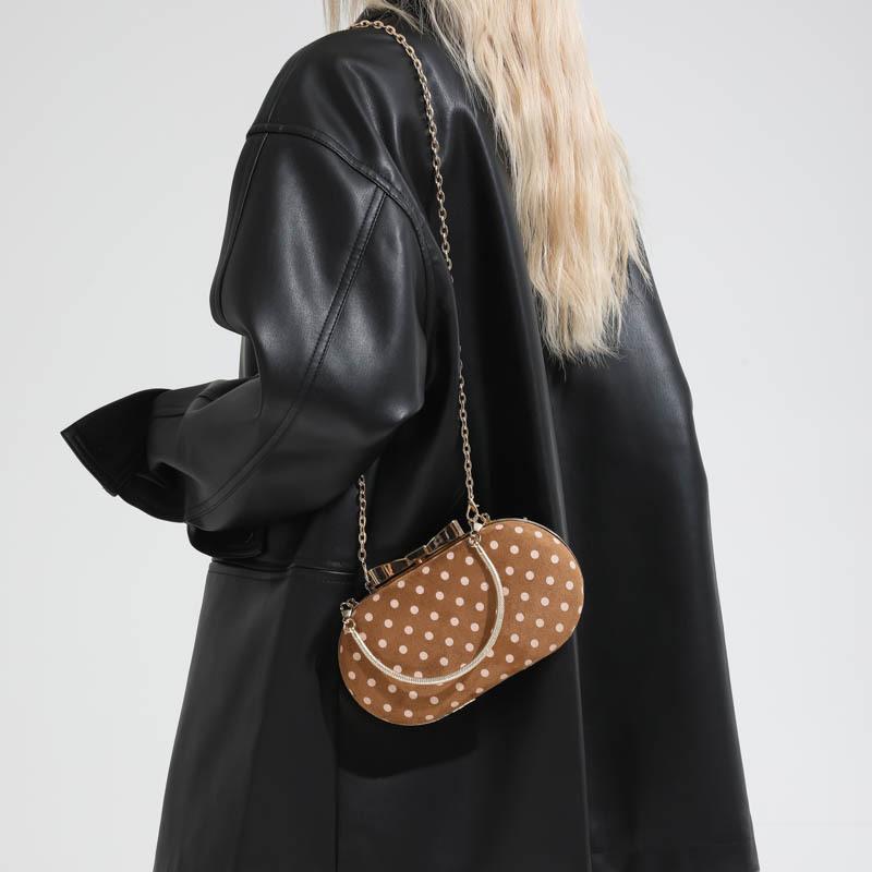 Handliche Polka Dot Tasche, Modische Unterarmtasche, Exquisite Single-Shoulder Crossbody Bag für Damen, Kleine quadratische Tasche