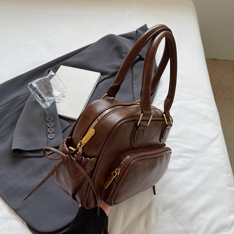 Small Cute PU Leather Crossbody Bags with Short Handle for Women 2024 Winter Luxury Fashion Shoulder Bag Handbags