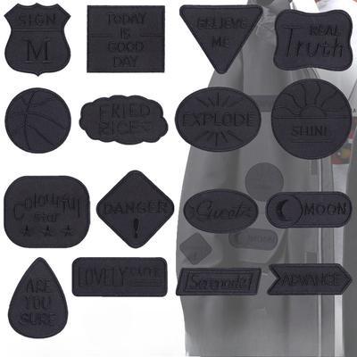 Stickerei-Markierung Englischer Buchstaben-Stickerei-Aufkleber, Stoffetikett-Aufkleber DIY Daunenjacken-Flickaufkleber
