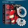 Transparent 3/6/12 Bead Penis Ring Delay Ejaculation Ring G-point Clitoral Stimulate Cock Ring Adults Product for Men