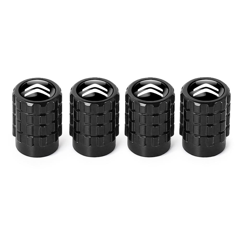 

4pcs Aluminium Car Tire Valve Stems Caps Gear shaped Valve For Citroen C1 C2 C3 C4 C5 C6 C8 C4L DS3 DS4 DS5 VTS Auto Accessories