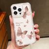 For iPhone 16 Pro 16E 15 Pro Max 14 13 12 11 Phone Case Diamond Frame Butterfly Print Clear Shockproof Soft Silicone Anti-Fall Bumper Cover