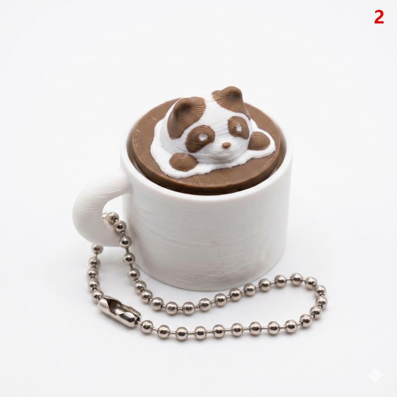 Mini Simulation Latte Coffee Cup Keychain Soft Press Anti-Anxiety Fidget Toy Lovely Ornament for Backpack Key Accessories